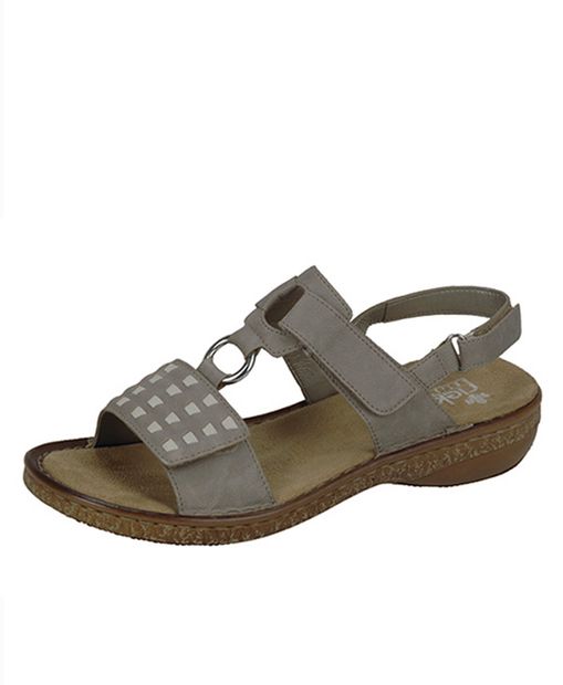 Rieker sandále QR852141009 sivá